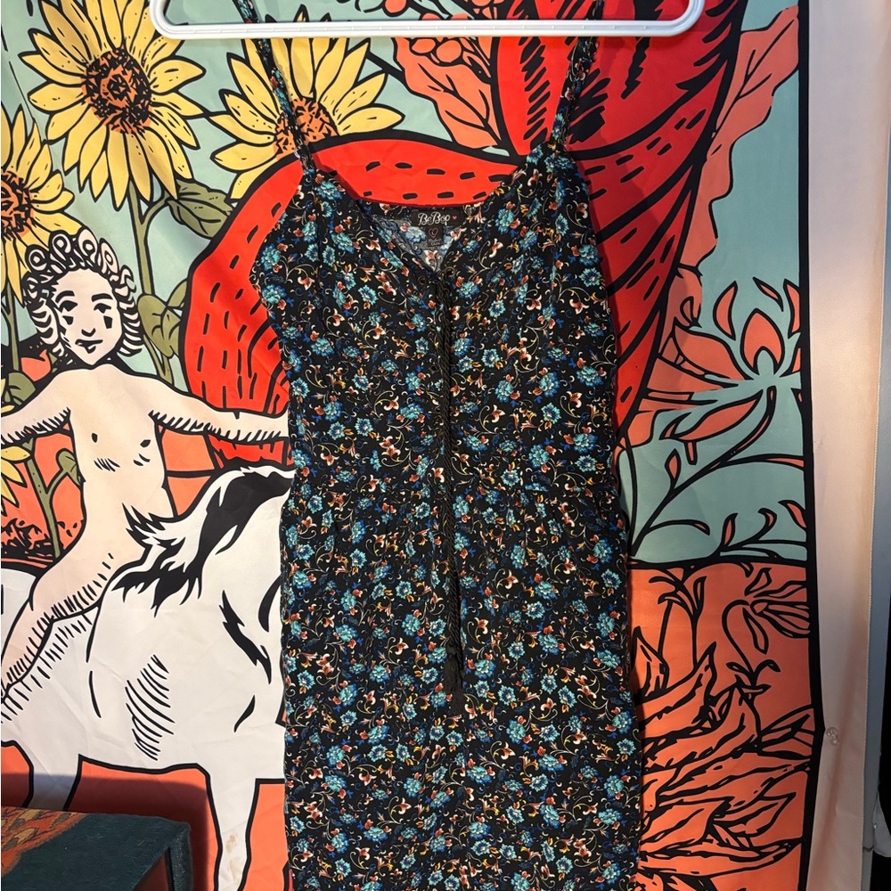 Floral Black Dress
